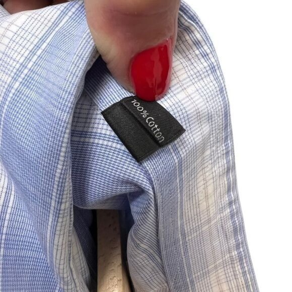 Ike Behar 120’s 2 Ply Lavender Plaid Button Down Cotton Shirt - Picture 8 of 9